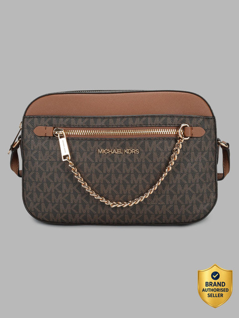 MICHAEL KORS ボディバッグ ブラウン MICHAEL KORS Brown Sling Bag 35S1GTTC9B-200 BROWN - Price in India