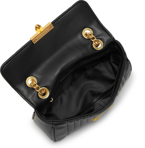 Miraggio Black Sling Bag Naomi Quilted Crossbody Bag with