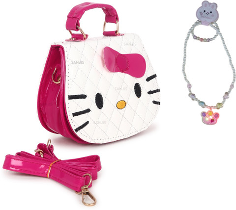 sanjis White Sling Bag Combo Of Cartoon hardshell Kitty Cross body Hand  Purse for Girls Kids Toddler Mini Cute Handbags Shoulder Messenger Phone  Purse