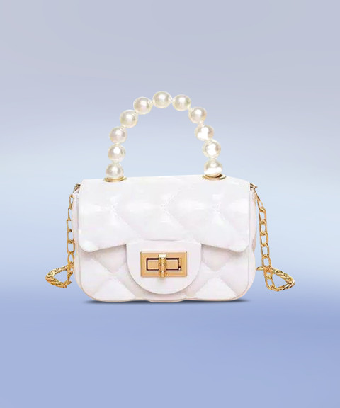 Chain White Purse For Ladies EVA White Clutch Chain Pvc Mini Sling