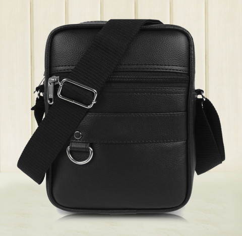 ZipCraze Black Shoulder Bag Messenger small sling bag for men
