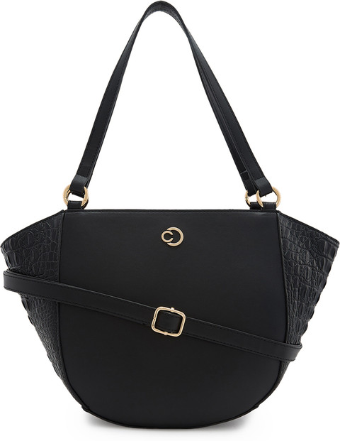 Buy Caprese Women Black Satchel Black Online Best Price in India
