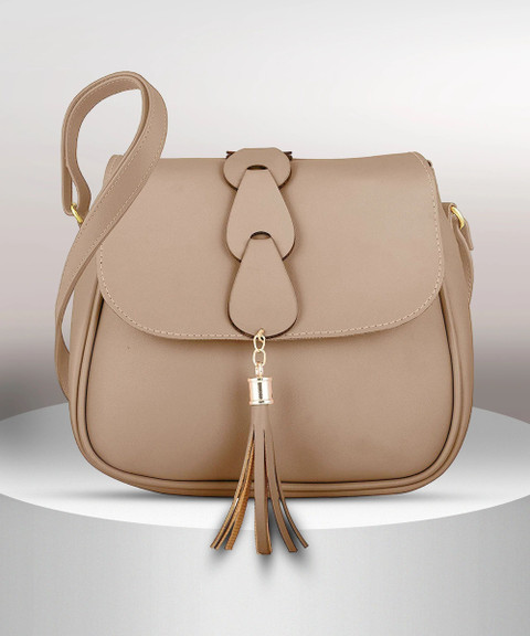 SHAMRIZ Beige Sling Bag Women's Girls' Sling Bag (Beige) Beige