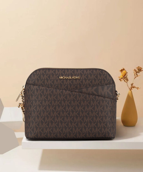 MICHAEL KORS Brown Sling Bag JET SET TRAVEL