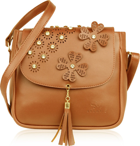 SHAMRIZ Tan Sling Bag For Women's and Girls Stylish Sling Cross Body Bag