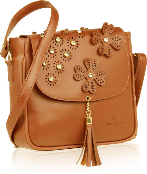 SHAMRIZ Tan Sling Bag For Women's and Girls Stylish Sling Cross Body Bag