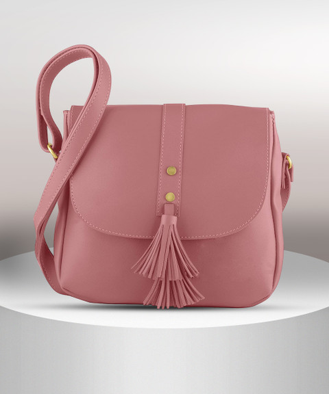SHAMRIZ Pink Sling Bag Stylish Elegant Latest Multi Pocket Sling
