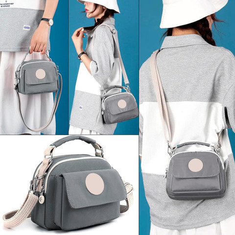 SNDIA Grey Sling Bag Women's Stylish Lightweight Sling Crossbody