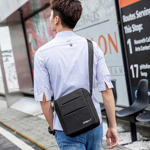 Straplt Black Sling Bag Cross Body Messenger Shoulder Sling Bag for Men  Women Messenger Bag