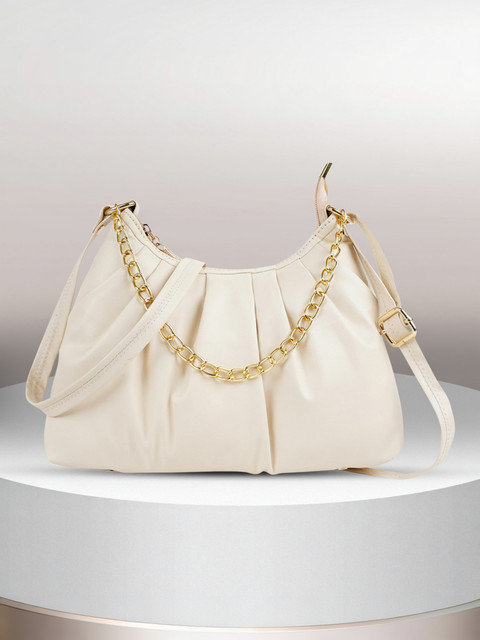 DIXON White Sling Bag Stylish Fashionable Chain Strap Crossbody