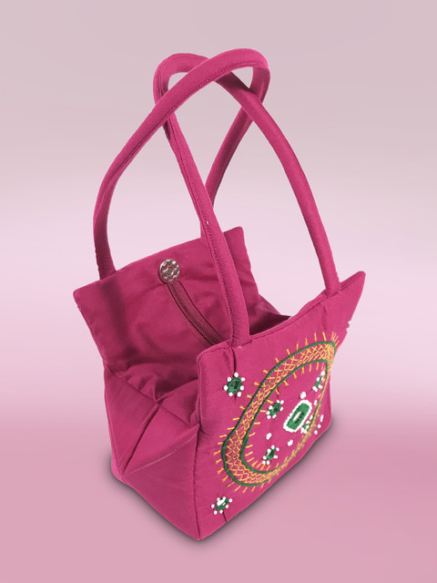 SriShopify Multicolor Hand-held Bag Women Handbag Banjara Traditional Hobo  Bag Purse Cotton handmade (Small, Mirror and Beads thread Work Handcraft