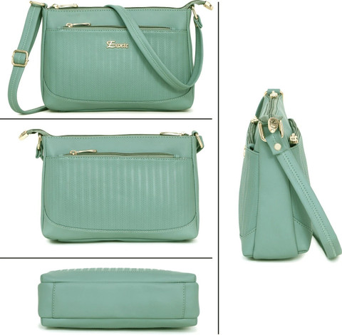 Exotic Green Sling Bag Pop colour Sling bag Green Price in India