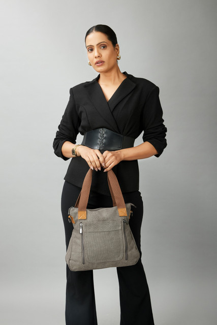 namchi Grey Hobo Women Canvas Handbag Shoulder bags Casual Multi-Pocket Top  Handle Tote Crossbody