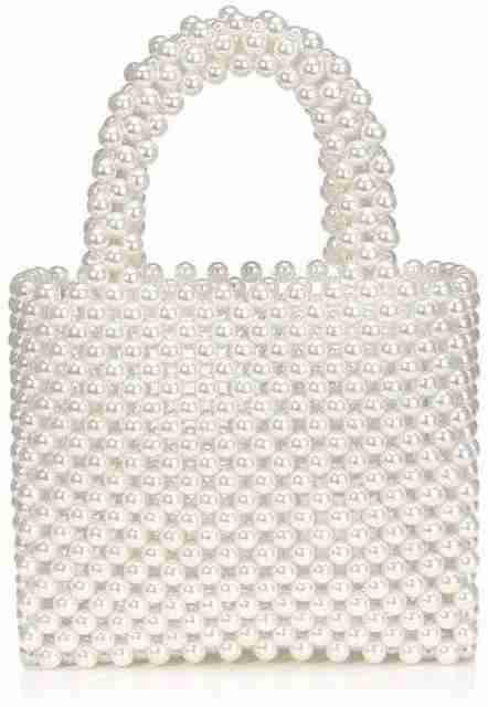 Designer Handbags Small White Evening Bag Pr Hand Work White Hand