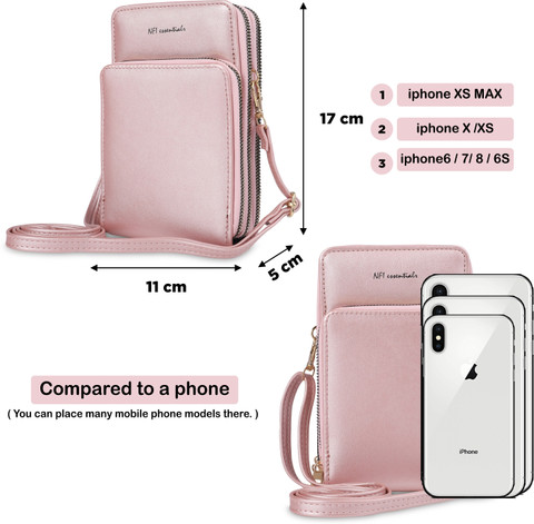 NFI essentials Pink Sling Bag Girls Women's Multipocket Wallet