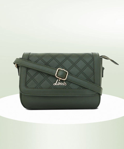 LAVIE Green Sling Bag SDFB826092N3 OLIVE Price in India