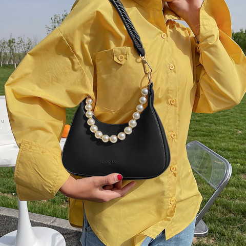 SYGA Black Hobo New Trendy Fashion Western Style Purse Shoulder