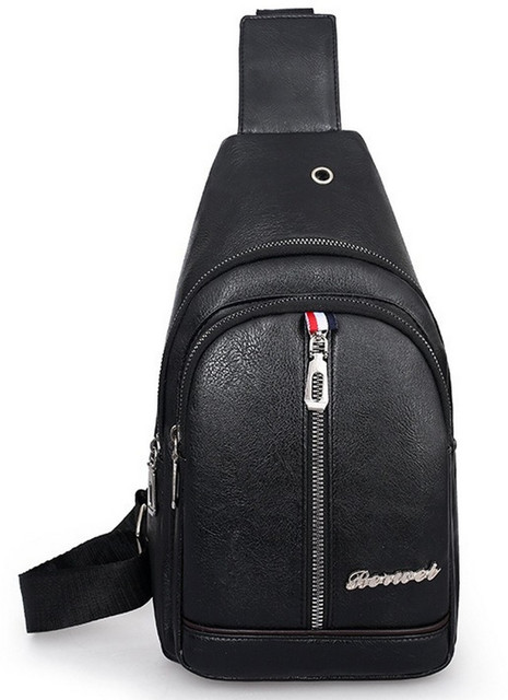 WXR Black Shoulder Bag Trendy Stylish Small Cross-Body Sling Chest