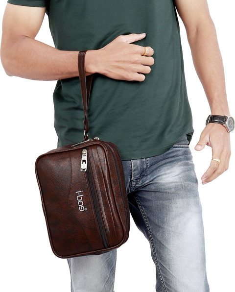 i-bag Brown Hand-held Bag Men Brown - Price in India | Flipkart.com