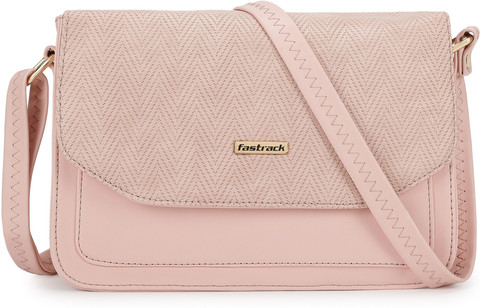 Fastrack Pink Sling Bag Textured Pink Price in India