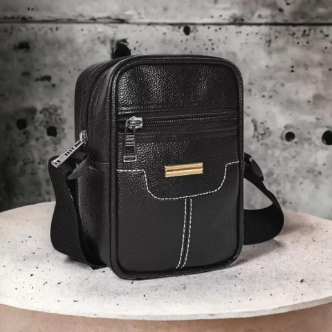 Romofy Black Sling Bag Stylish Trendy Travel Shoulder Crossbody