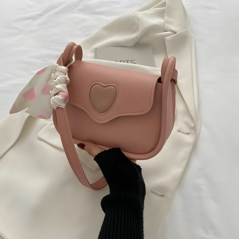 HaveGlam Pink Sling Bag Korean Style Heart Sling Bags