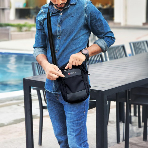 Elmira Black Sling Bag Mini Sling Bag Small Side Travel