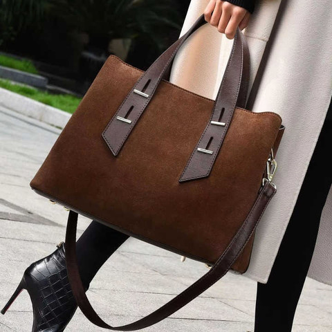 high end leather and suede handbags