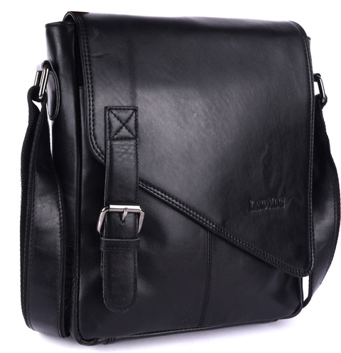 Landmine Black Sling Bag Best Quality Leather Sling Bag Men Black