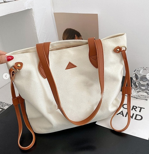 LIZIQI White Tote Handbag for women Tote bag canvas tote bags for