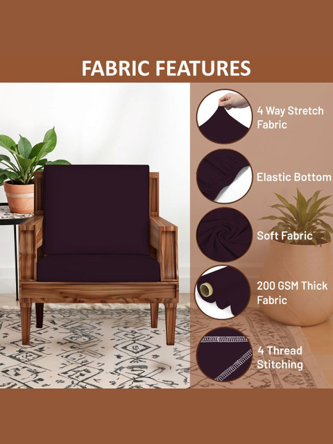 LAZI Polycotton 3+1+1 Seater Sofa Plain Cover Price in India - Buy