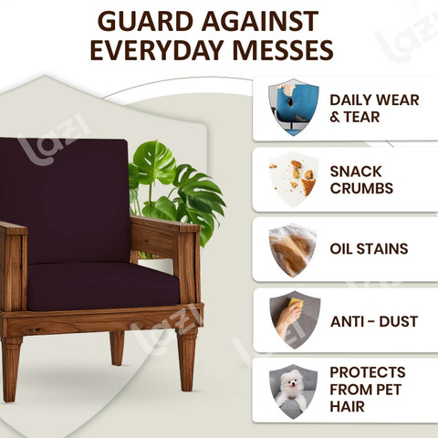 LAZI Polycotton 3+1+1 Seater Sofa Plain Cover Price in India - Buy