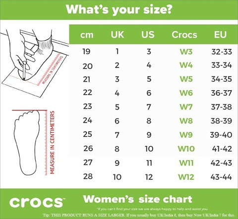 Crocs Size Chart India Women Conversion Chart Crocs Unisex Sizing