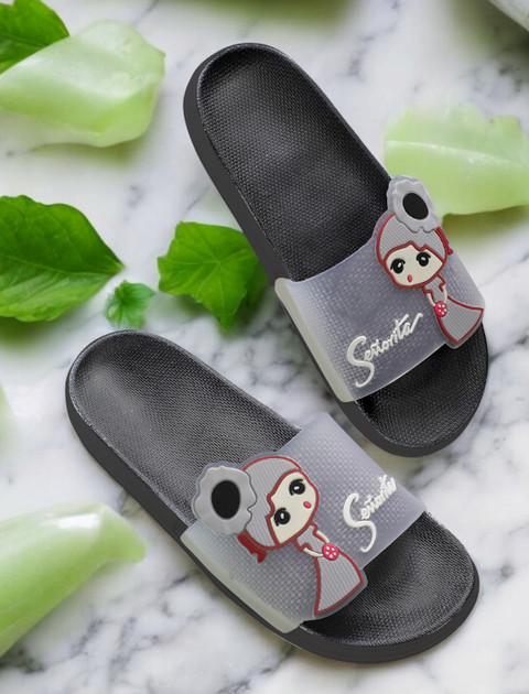 Kapani Fashion Women Women Combo Pack of Lightweight Flipflops, Slipper,  Slides (Black, Blue 8) Slides