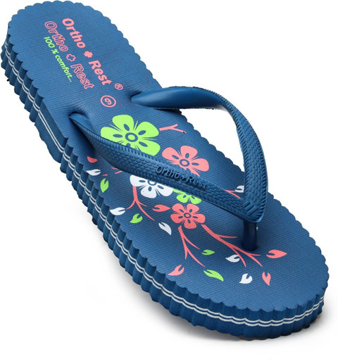 Ladies Slipper Hawai Chappal Straps Online Inch Blue Rubber Hawai