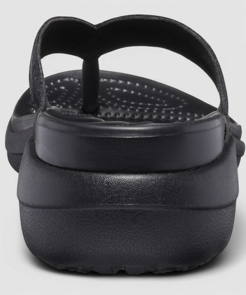 CROCS Women Capri Metallic Texted Flip Flops Buy Black Color