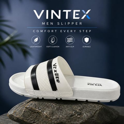 Vintex Men Slides White Size 6 - Image 8