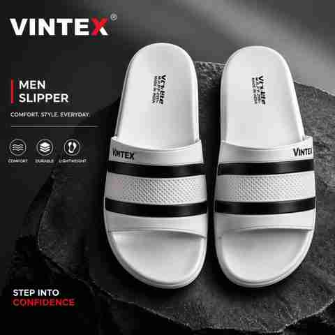Vintex Men Slides White Size 6 - Image 5