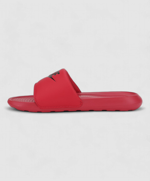 red nike slippers men