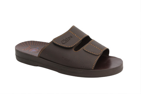 Inblu Chips Chappals Mens Plain Leather KT22 Chips Mens Slippers