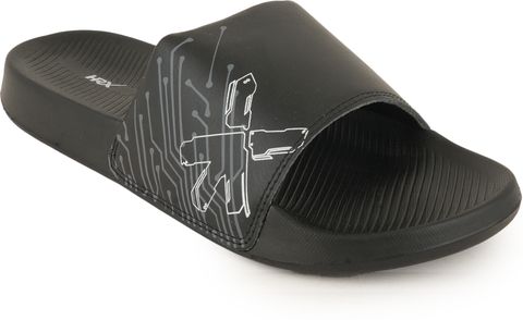 HRX by Hrithik Roshan Unisex Slides (Black , 10) - Image 6