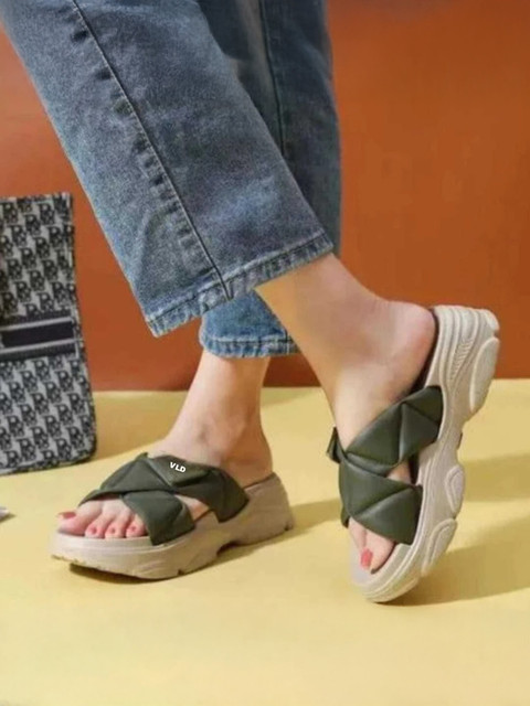 Floopi Slippers Crisscross Peep Toe Slippers Open Toe Cross