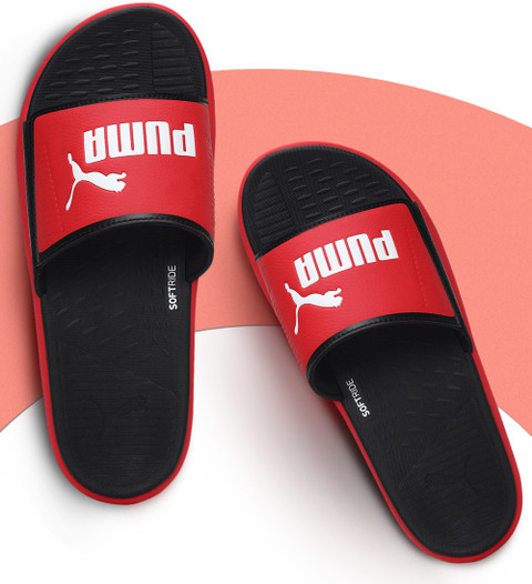 puma slides red