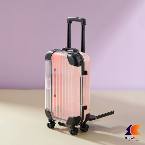 STANCRAY Suitcase Shaped Storage Box Stylishly Phone And Keeps Small Items  Organized Small Travel Bag 15 cm