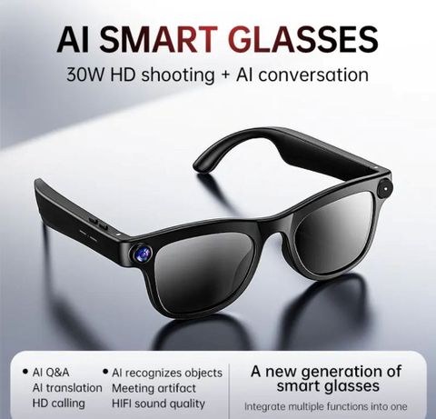 markif Smart Camera Glasses with Dual Speakers Bluetooth (Black) - Image 6