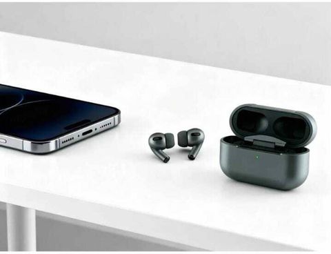WauroNix Airpods 2nd Gen Latest Black Earbuds Premium Quality BLK