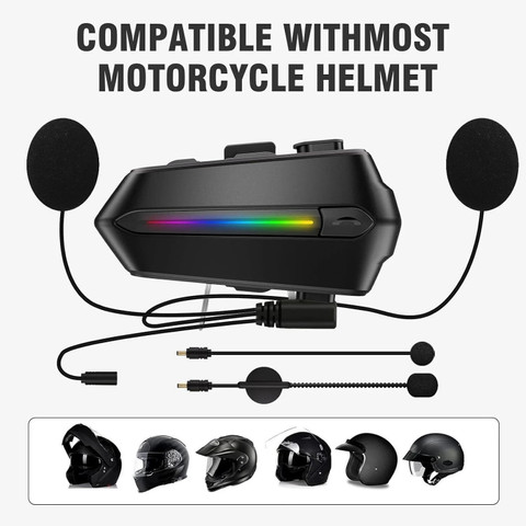 Edyell C5S-Black Helmet Bluetooth Headsets (MBH-C5S001) Helmet
