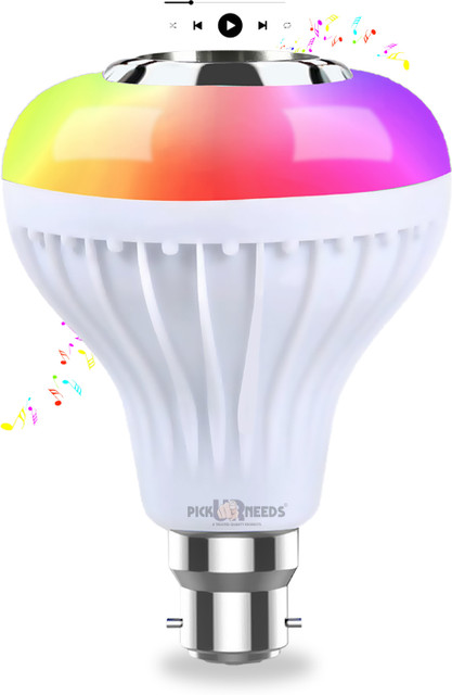 Pick Ur Needs Music Bluetooth LED Light Bulb Colourful Built-in Audio  Speaker Music Player 12 W Bluetooth PA Speaker