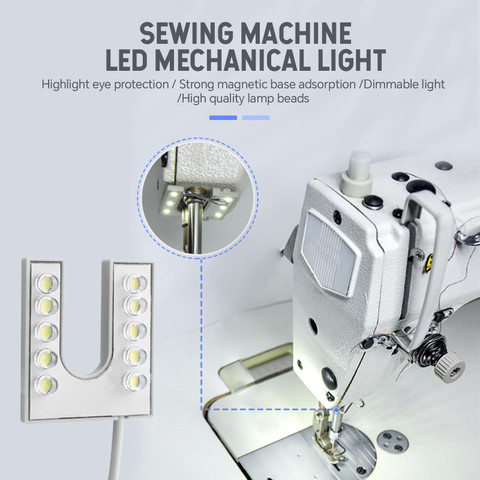 EASYSEW Magnetic Attachable Sewing Machine Light (Pack of 1) Table Lamp (10  cm, WHITE)