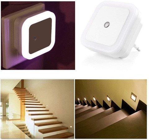Motion-Activated LED Night Light – PIR Sensor, Battery-Powered (Batteries Not Included), Low-Glare White Light, Compact For Toilets, Stairs, Hallways, Closets